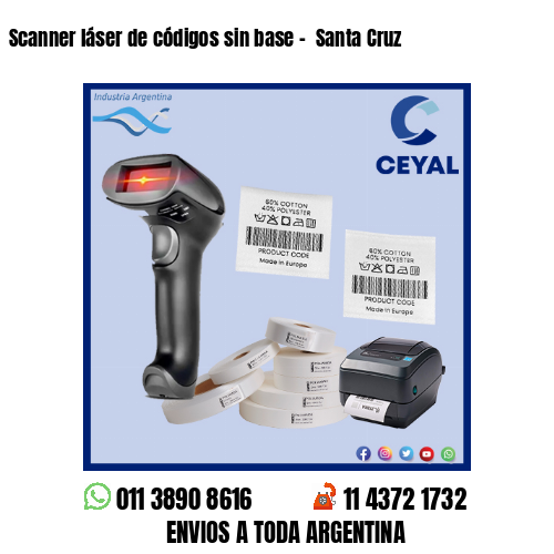 Scanner láser de códigos sin base –  Santa Cruz
