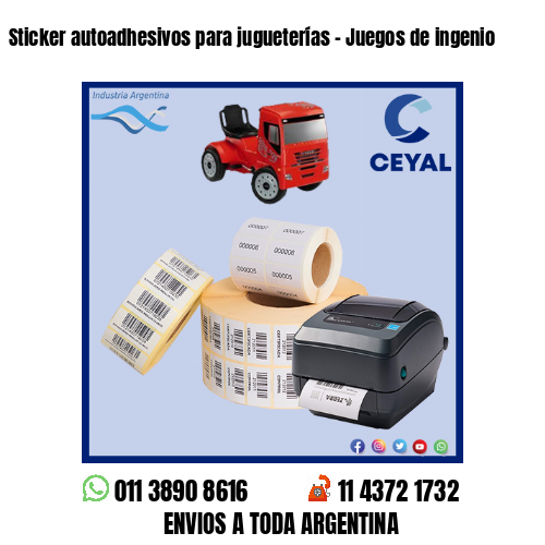 Sticker autoadhesivos para jugueterías – Juegos de ingenio