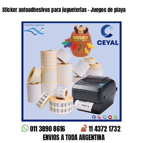 Sticker autoadhesivos para jugueterías – Juegos de playa
