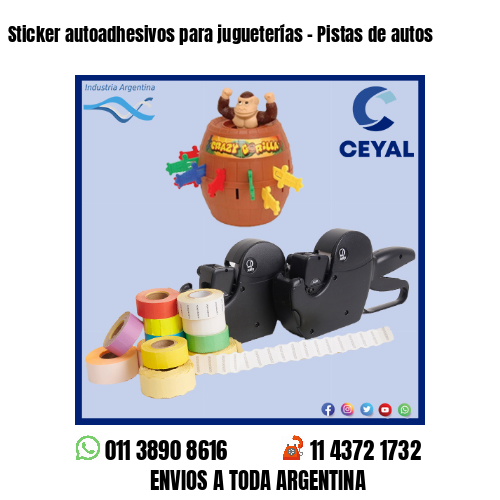 Sticker autoadhesivos para jugueterías – Pistas de autos