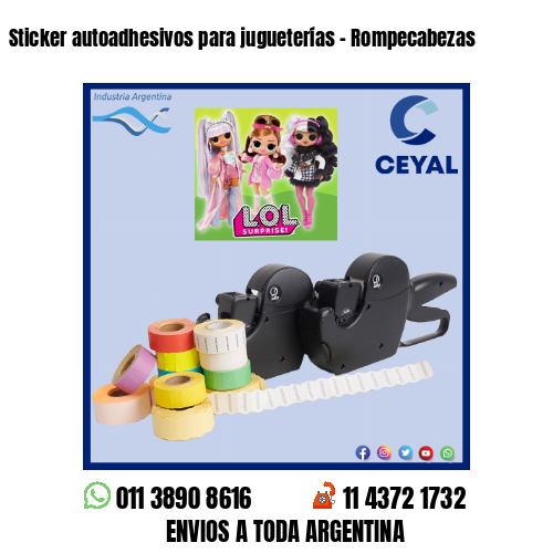 Sticker autoadhesivos para jugueterías – Rompecabezas