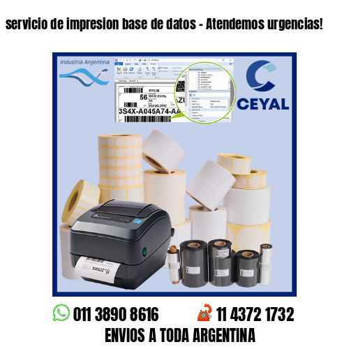servicio de impresion base de datos – Atendemos urgencias!