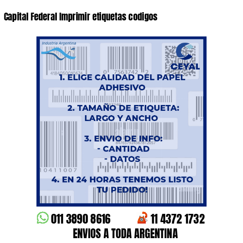 Capital Federal Imprimir etiquetas codigos