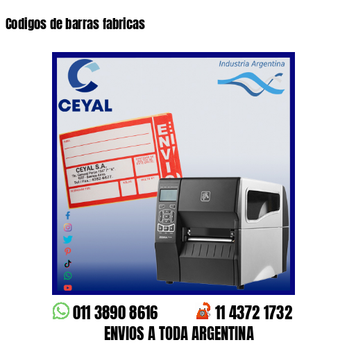 Codigos de barras fabricas
