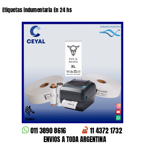 Etiquetas indumentaria En 24 hs