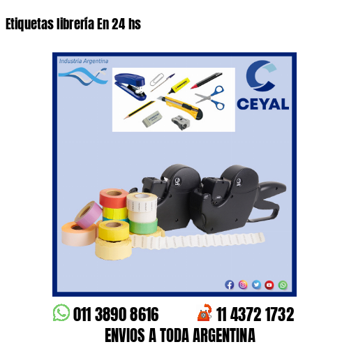 Etiquetas librería En 24 hs