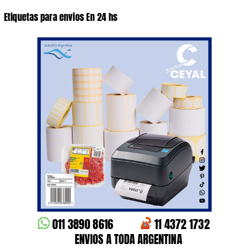 Etiquetas para envios En 24 hs