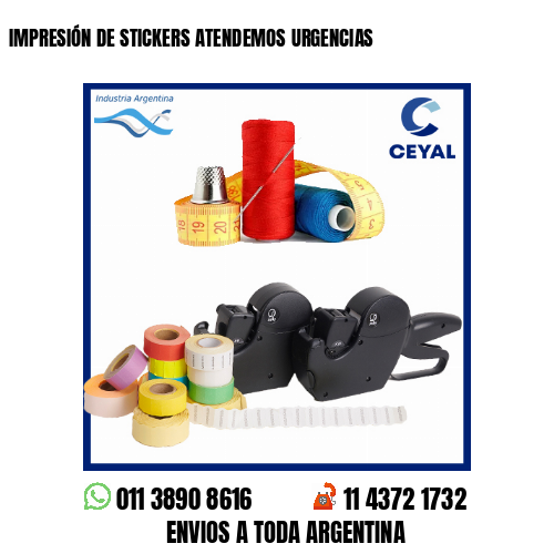 IMPRESIÓN DE STICKERS ATENDEMOS URGENCIAS