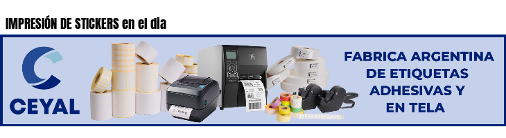 IMPRESIÓN DE STICKERS en el dia