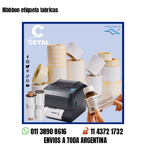 Ribbbon etiqueta fabricas