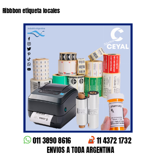 Ribbbon etiqueta locales