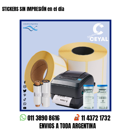 STICKERS SIN IMPRESIÓN en el dia