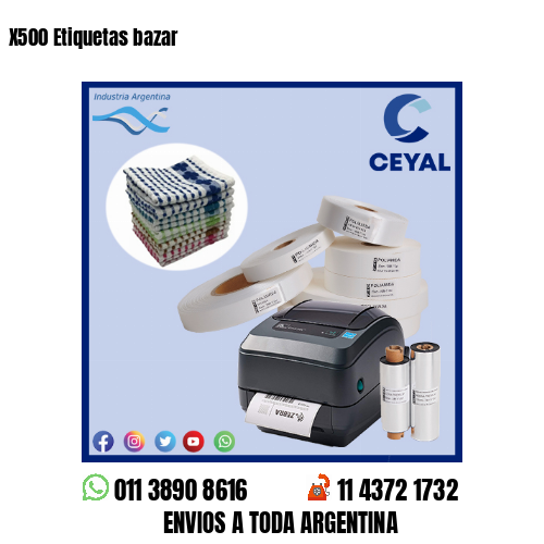 X500 Etiquetas bazar