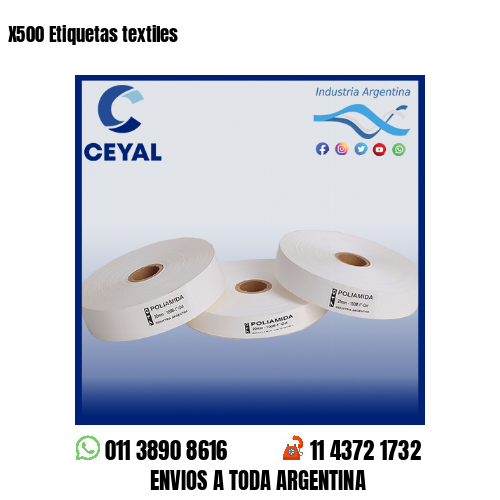 X500 Etiquetas textiles