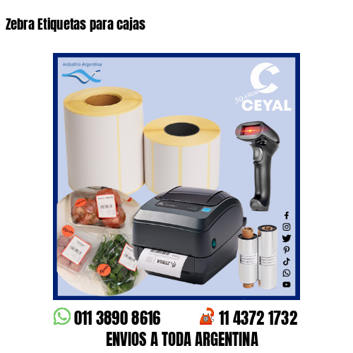 Zebra Etiquetas para cajas