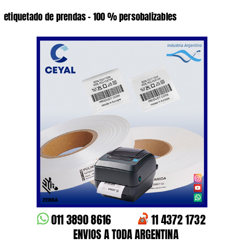etiquetado de prendas – 100 % persobalizables