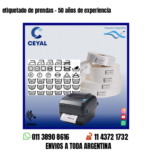 etiquetado de prendas – 50 años de experiencia