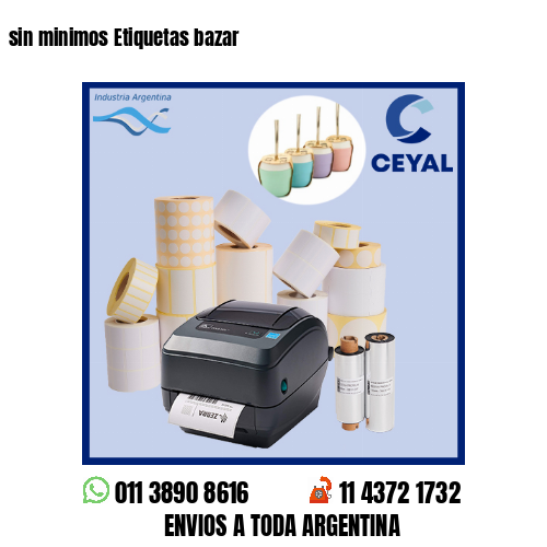 sin minimos Etiquetas bazar