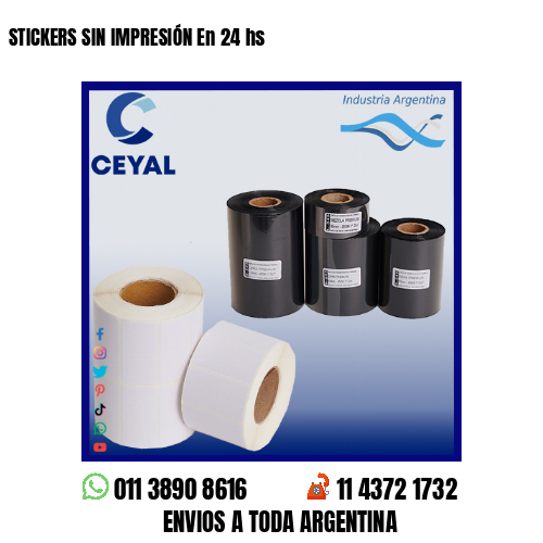 STICKERS SIN IMPRESIÓN En 24 hs