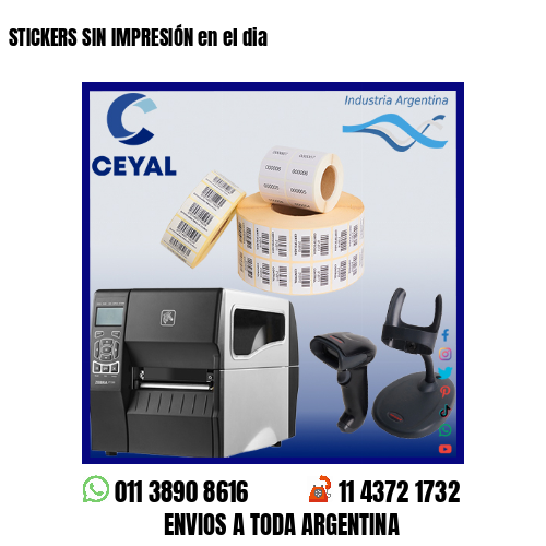 STICKERS SIN IMPRESIÓN en el dia