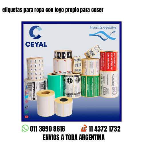 etiquetas para ropa con logo propio para coser