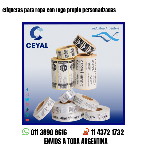 etiquetas para ropa con logo propio personalizadas