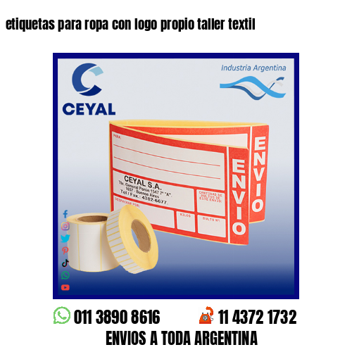etiquetas para ropa con logo propio taller textil