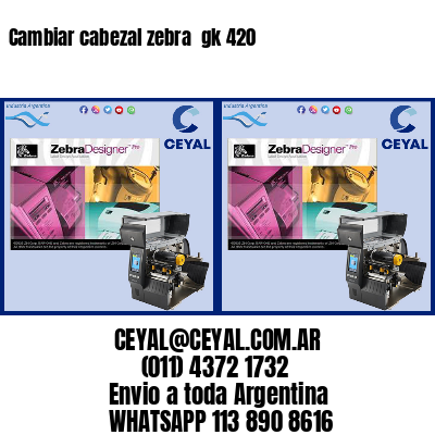 Cambiar cabezal zebra  gk 420