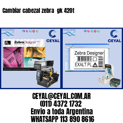 Cambiar cabezal zebra  gk 420t