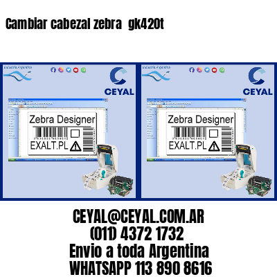 Cambiar cabezal zebra  gk420t