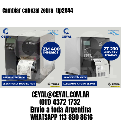 Cambiar cabezal zebra  tlp2844