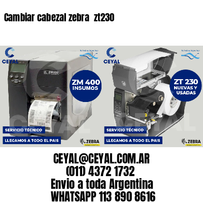 Cambiar cabezal zebra  zt230
