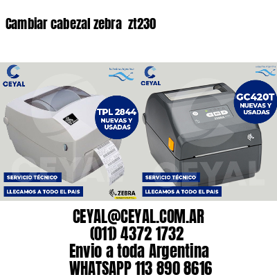Cambiar cabezal zebra  zt230