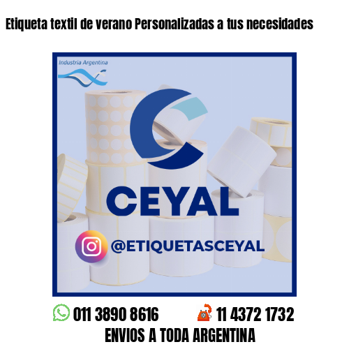 Etiqueta textil de verano Personalizadas a tus necesidades
