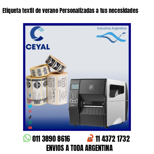 Etiqueta textil de verano Personalizadas a tus necesidades