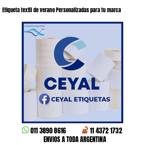 Etiqueta textil de verano Personalizadas para tu marca