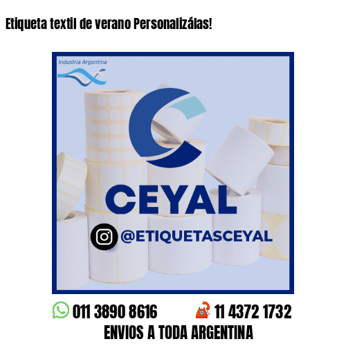 Etiqueta textil de verano Personalizálas!