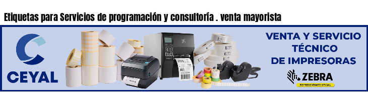 Etiquetas para Servicios de programación y consultoría . venta mayorista