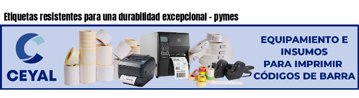 Etiquetas resistentes para una durabilidad excepcional - pymes