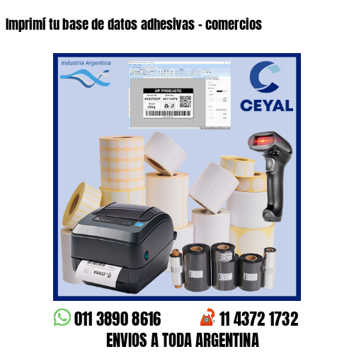 Imprimí tu base de datos adhesivas – comercios