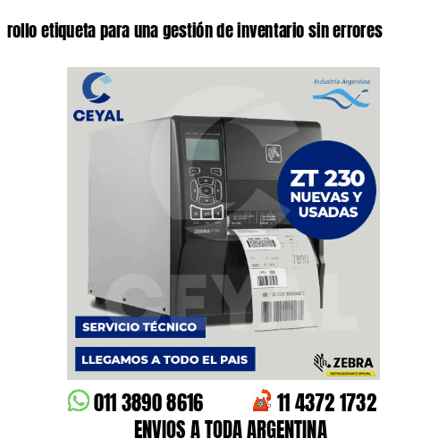 rollo etiqueta para una gestión de inventario sin errores