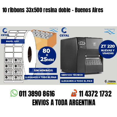 10 ribbons 33x500 resina doble - Buenos Aires