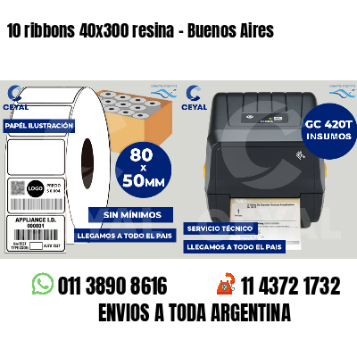 10 ribbons 40x300 resina - Buenos Aires