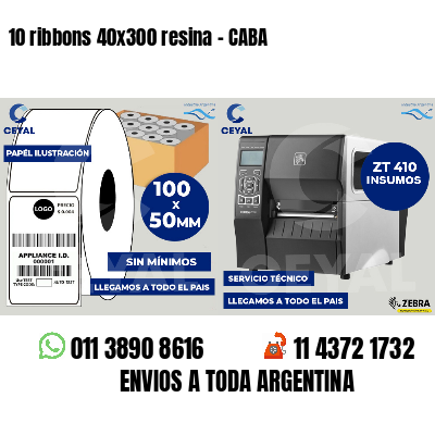 10 ribbons 40x300 resina - CABA