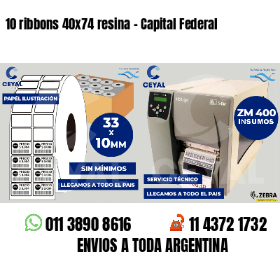 10 ribbons 40x74 resina - Capital Federal