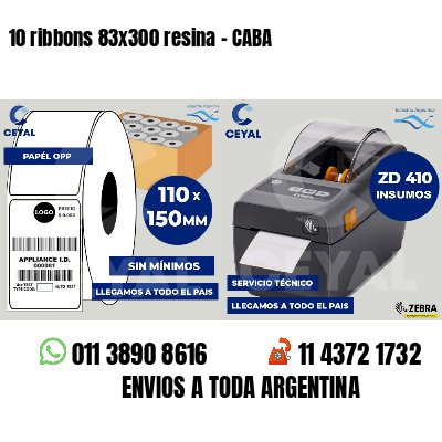 10 ribbons 83x300 resina - CABA