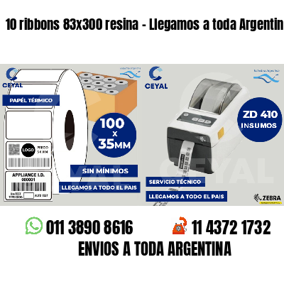 10 ribbons 83x300 resina - Llegamos a toda Argentina