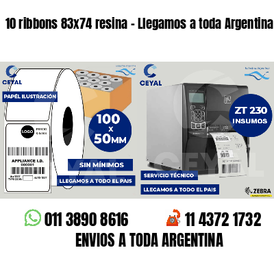 10 ribbons 83x74 resina - Llegamos a toda Argentina