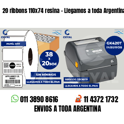 20 ribbons 110x74 resina - Llegamos a toda Argentina