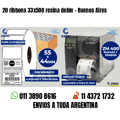 20 ribbons 33x500 resina doble - Buenos Aires